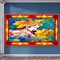 Radha Krishna Backdrop Indian Traditional Cloth 5x8 Feet Backdrop Pooja Wall Decor Indian Wall Art Photo Decor Banner Indian Janmashtami Decor Decorative Pooja Cloth